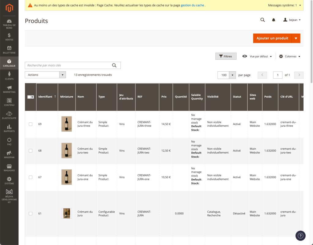 Gestion centralisée des produits viticoles